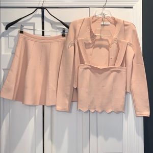 Sandro 3 piece knit skirt & sweater set